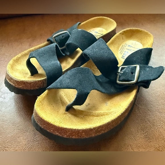 Ivan Shoes - Ivan Trisha 3 Suede Leather Cork Sandals Spain Size 9